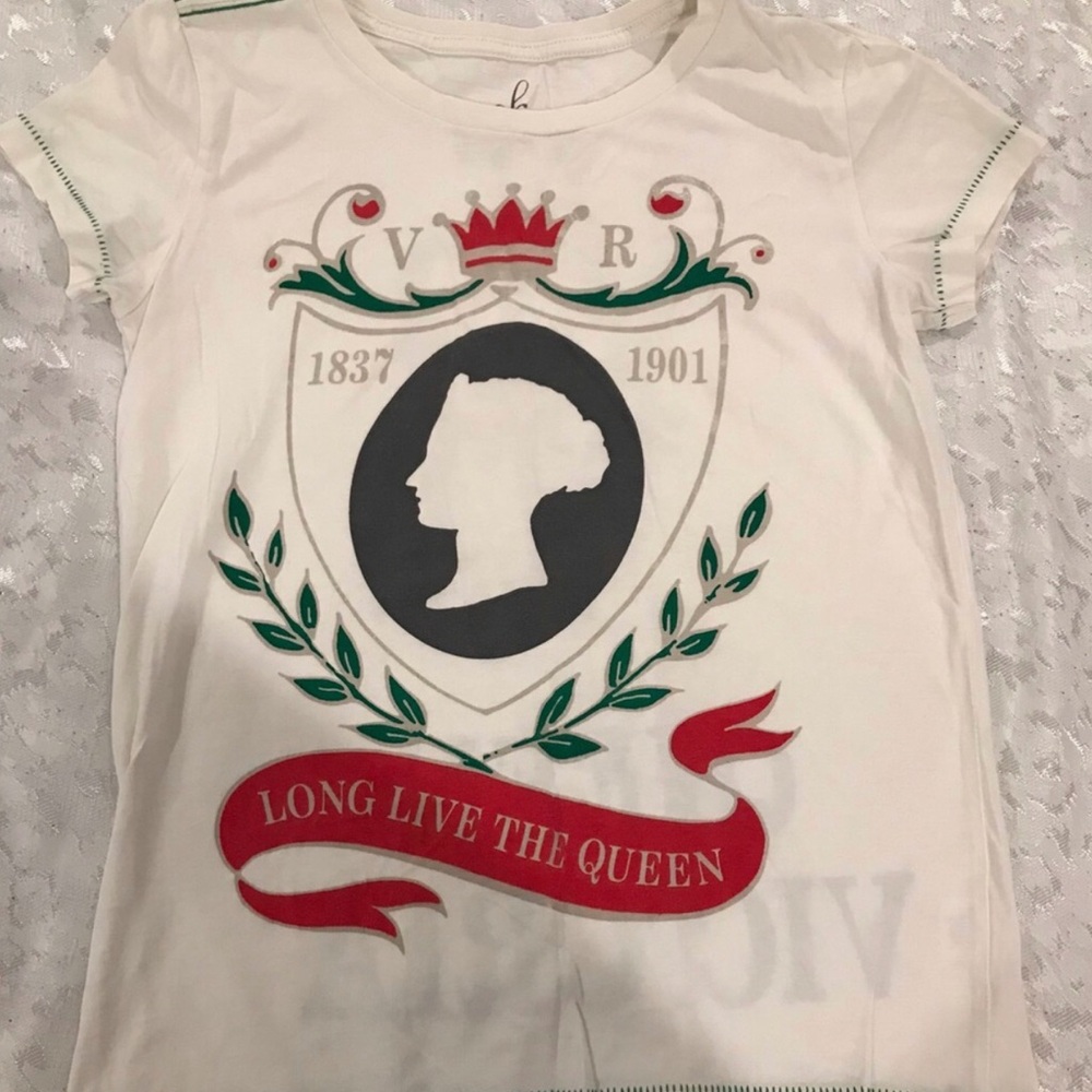 Peek Kids White 'Long Live The Queen' Graphic Tee NWOT Size 8